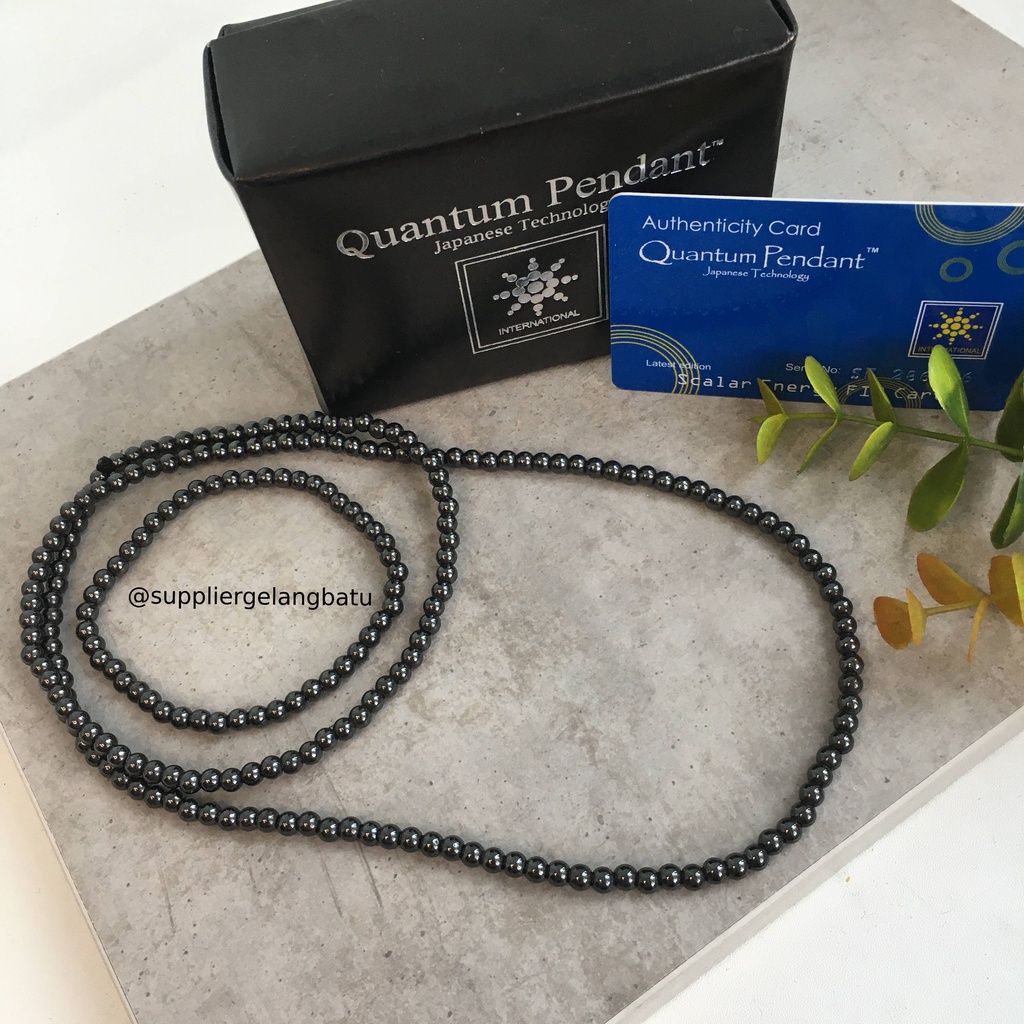 Kalung Gelang biomagnetik quantum Batu 4mm Peredaran darah terapi