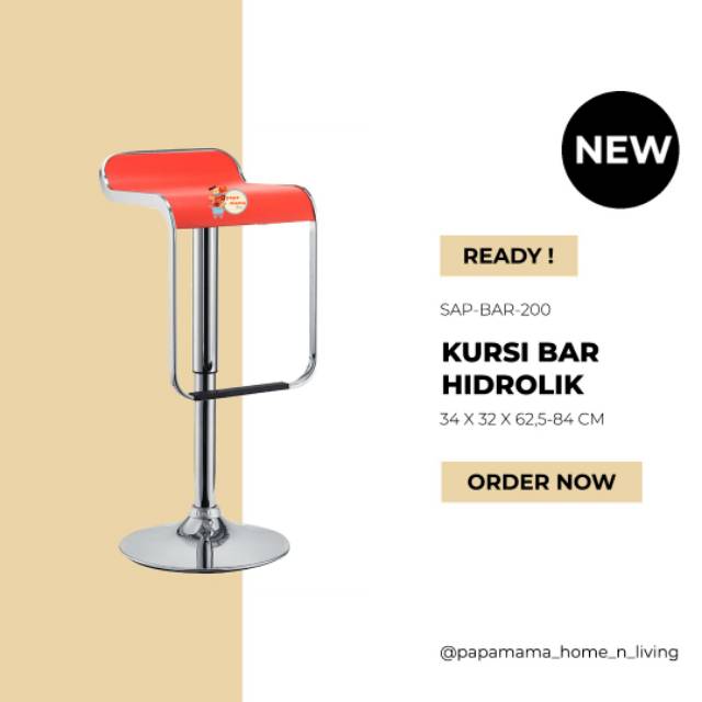 Kursi Bar Minimalis SP200 - Kursi Bar Kaki Hidrolik Tinggi Harga Grosir Medan