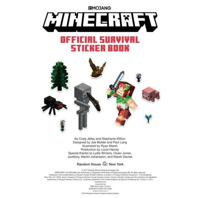 Minecraft Official Survival Sticker Book