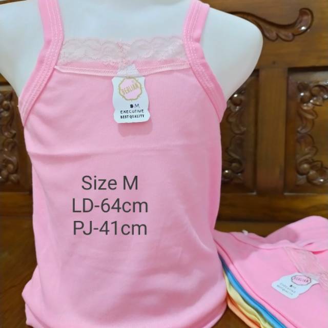 6pcs M kaos renda anak paud tk/kaos singlet anak cewek/kaos kutang anak/kaos dalam anak perempuan