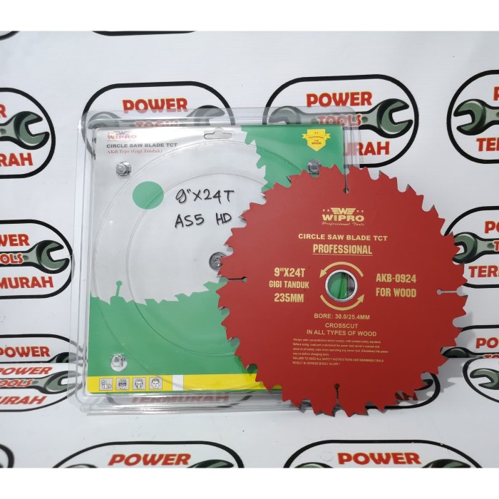 MATA GERGAJI KAYU TANDUK 9"X24T wiproCIRCULAR SAW BLADE MATA CIRCULAR