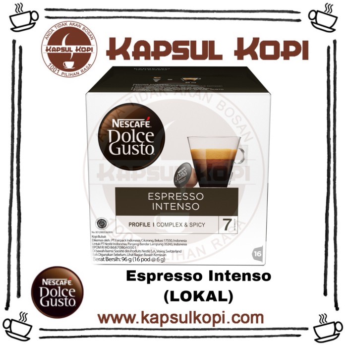 

Espresso Intenso Kapsul Kopi Nescafe Dolce Gusto Capsules NDG Capsule