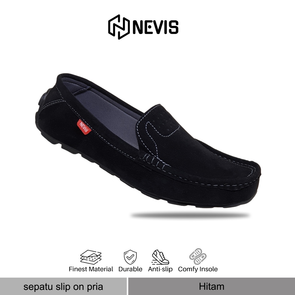 SEPATU CASUAL SLIP ON PRIA NEVIS NVS 70 SEPATU FORMAL SLOP KERJA PRIA ORIGINAL