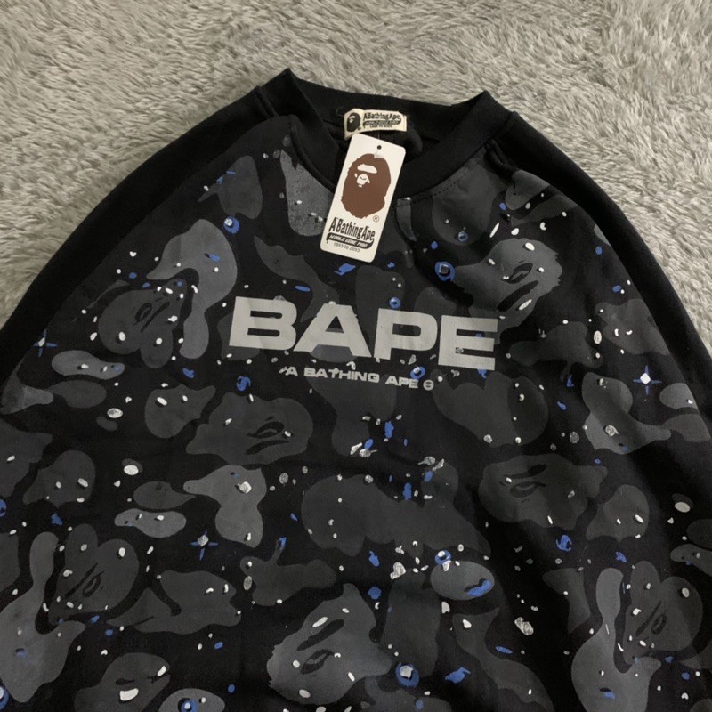 Sweater Crewneck Bape Bathing Ape Fulltag &amp; Lebel