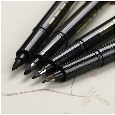 Refillable Calligraphy Brush Pen (4pcs)