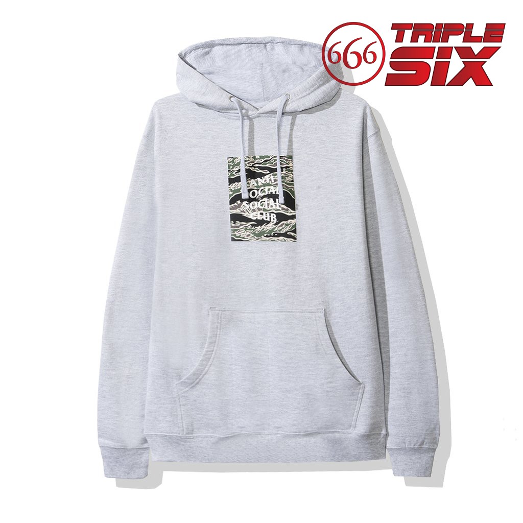 Jaket Hoodie Jumper Anti Social Social Club ASSC Tiger Camo Grey