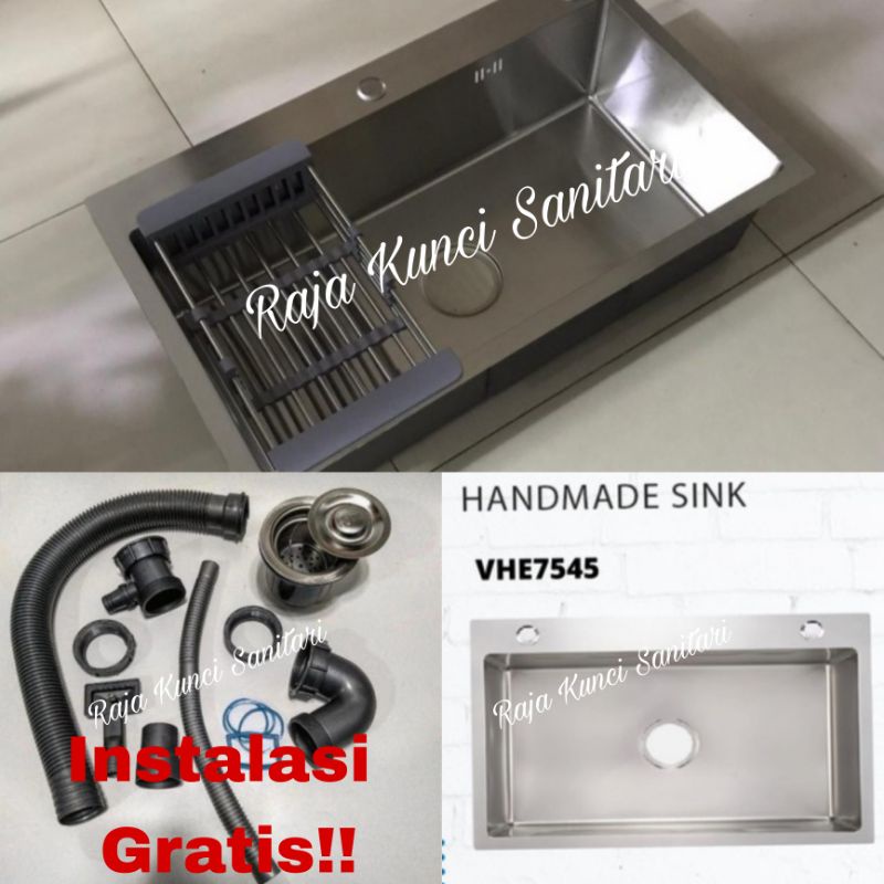 Kitchen Sink/7545/Bolzano/Onan/Golden Hand/VALPRA/Stainless Steel/Paket Extra