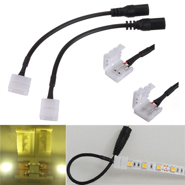 10mm 2pin cable DC Female Connector Adapter For SMD 5050 LED Strip