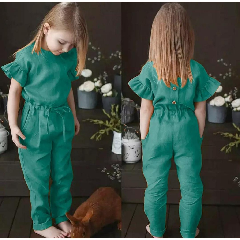 Jumpsuit Ilbe Kids Ready 5 Warna - Jumpsuit Anak Umur 3 - 5 Tahun - Pakaian Anak Perempuan Terbaru 2021