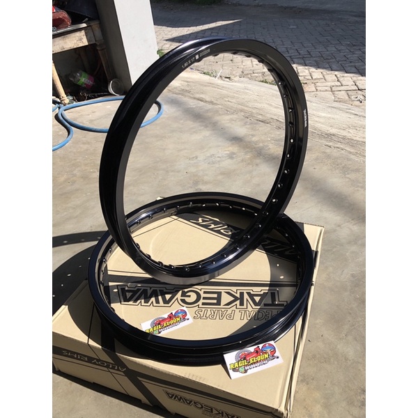 Velg Takegawa W Shape Ring 17 x 140 160  Hitam harga sepasang depan belakang