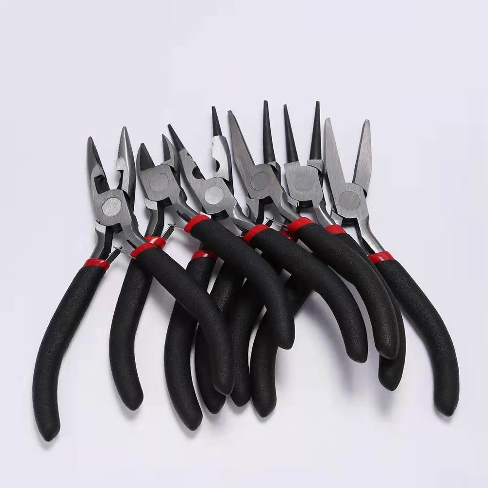 Ferronickel Carbon-Hardened Steel Round Nose End Cutting Jewelry Pliers Tools DIY Equipment Pliers Fit Handcraft Beadwork Repair Tang