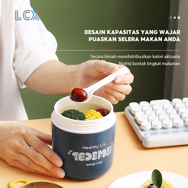 LCX Portable Soup Cup  Gelas Mug Multifungsi Anti Tumpah - Cangkir Kopi Teh BPA Free VS-77