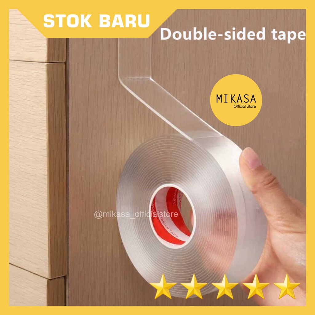 

Adhesive Transparent Double Magic Tape Sticker 1 mm 1 Meter - Isolasi Ajaib Bening Serbaguna Murah