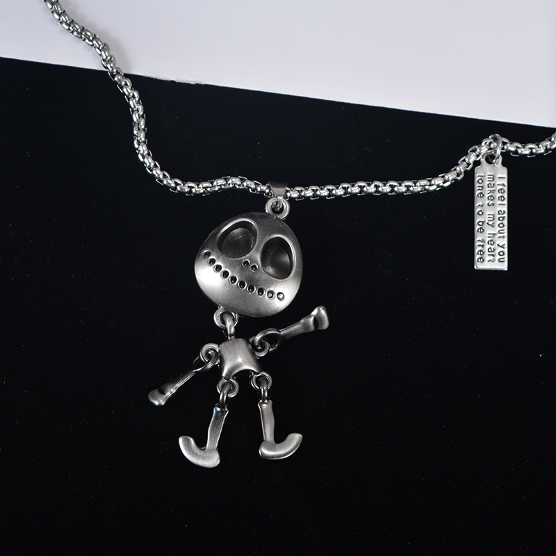 Alien Titanium Steel Necklace Accessories Trendy Hip Hop Pendant Chain Han Harajuku