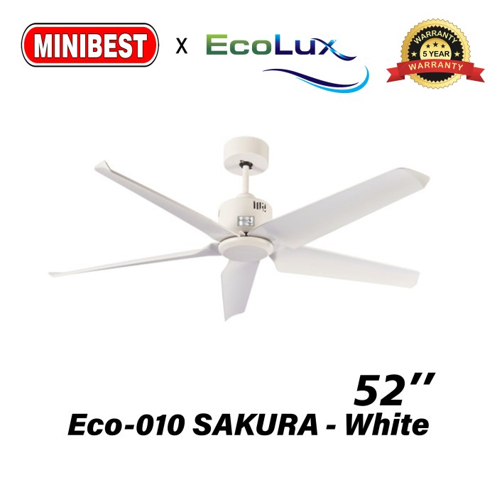 MB Ecolux Kipas Angin Gantung / kipas minimalis Ecolux Eco-010 SAKURA