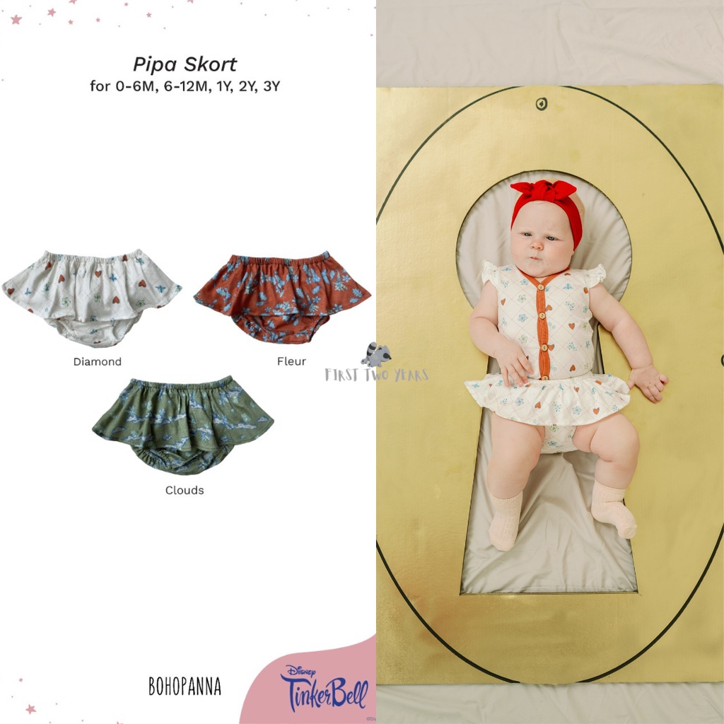 Bohopanna - Pipa Skort Disney Tinkerbell / Rok Celana Bayi dan Anak