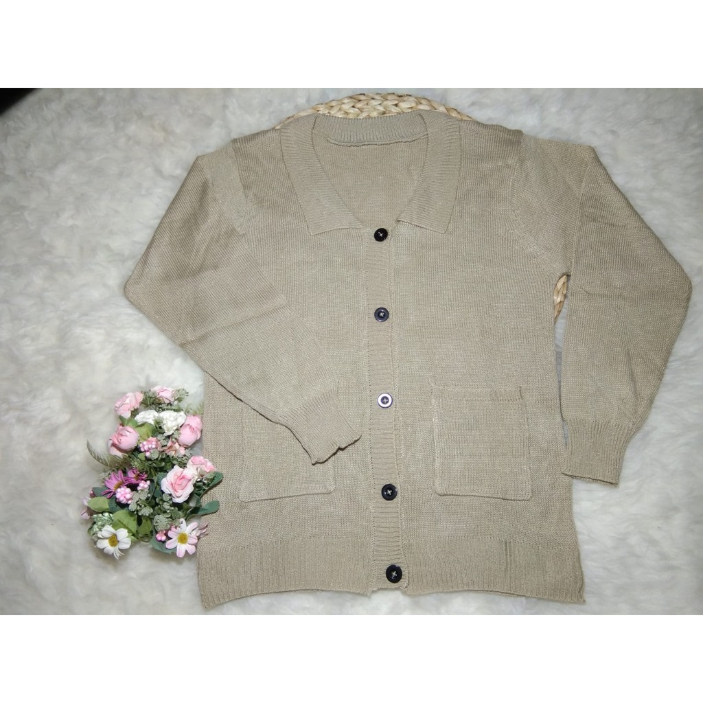 Cardigan Saku Rajut 7gt