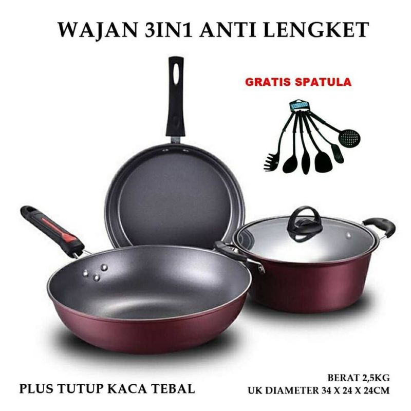 wajan 3in1 anti lengket