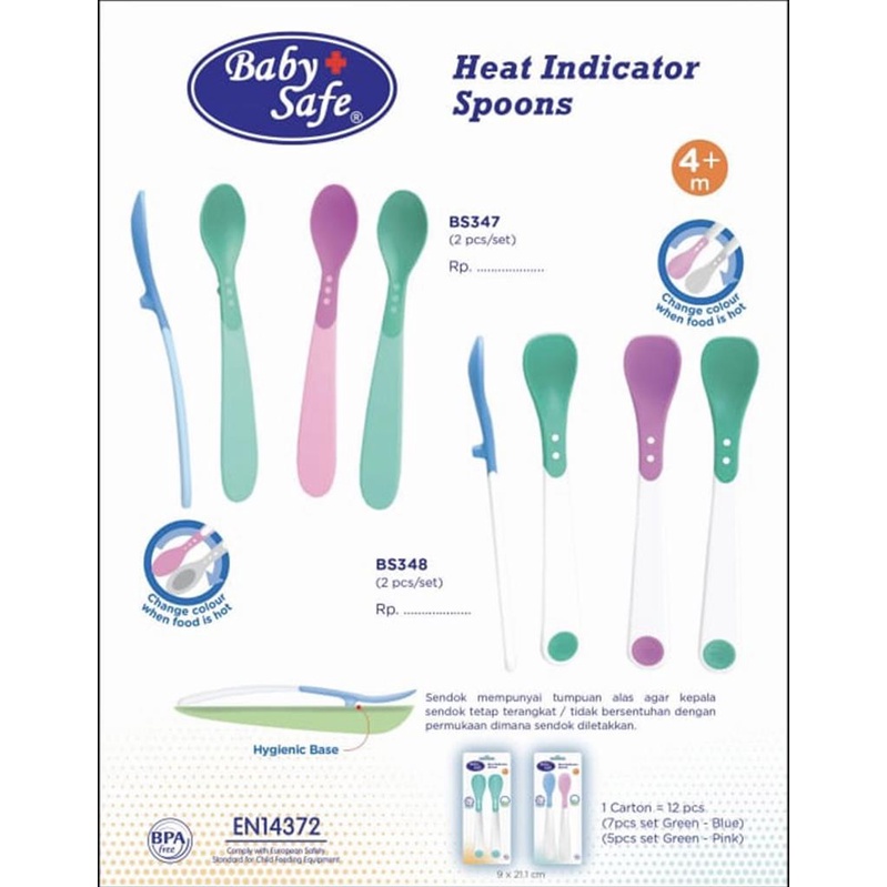 Baby safe head indicator spoon s/sendok makan bayi/baby spoon babysafe