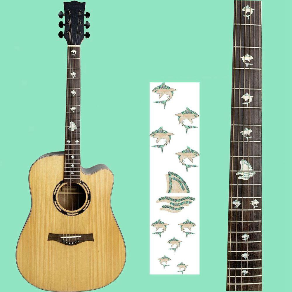 Top Fretboard Stiker Kualitas Tinggi Indah Bagian Gitar Elektrik Cross Inlay Decals