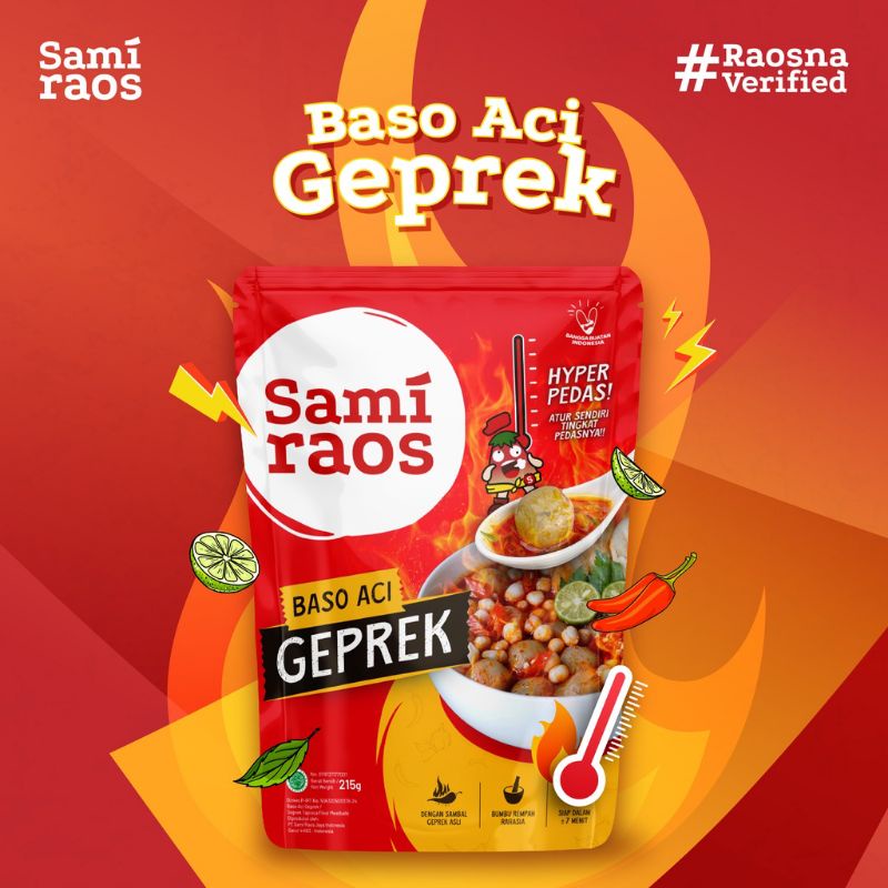 Baso Aci Geprek Sami Raos Pedasnya Juara Khas Garut Best Seller (240gr)