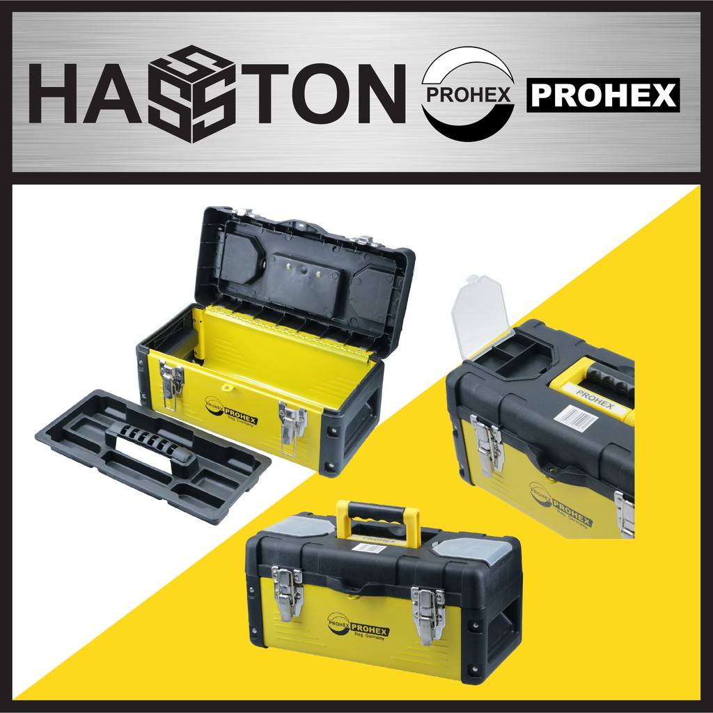 

HASSTON 14'' Tool Box Plat Besi/Plastik (4482-005)