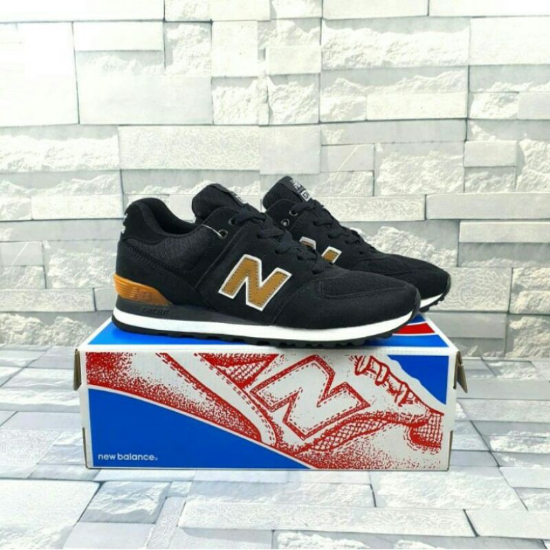 new balance 574 black gold