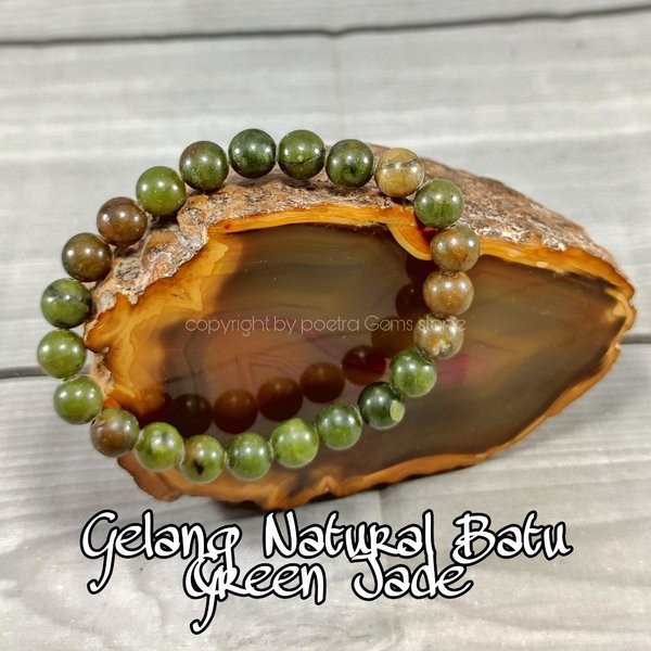 Gelang Kesehatan Batu Alam Natural Green Jade Termurah