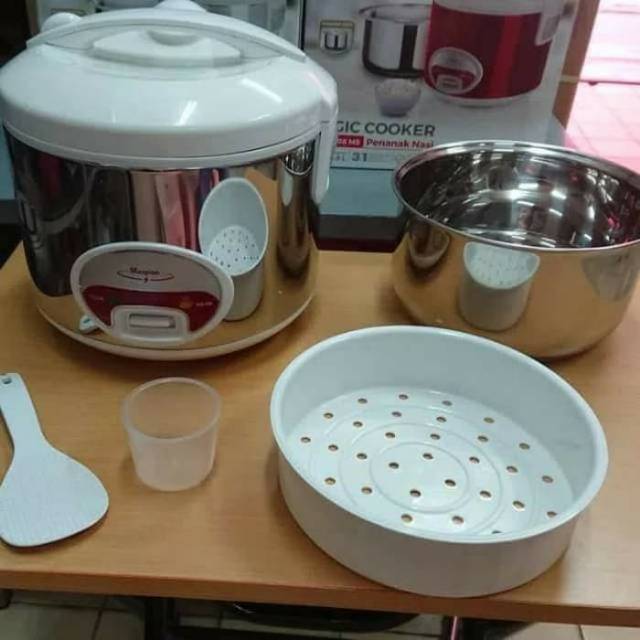 Maspion Rice Cooker/ Magic Comb 1.8L Stainless MRJ1808SS