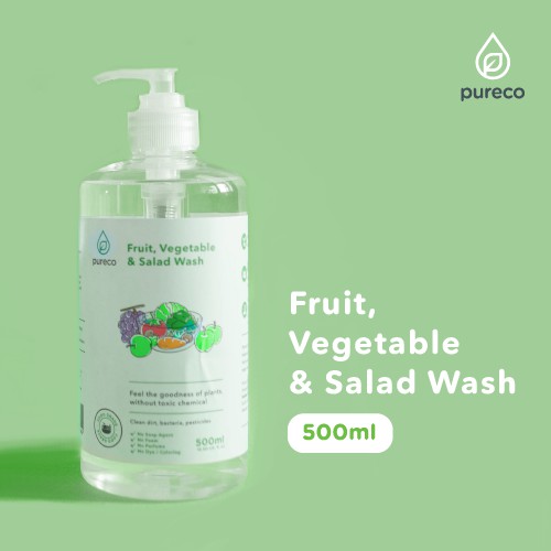 Pureco Fruit Vegetable Salad Wash 500ml Sabun Cuci Sayur Buah 500ml