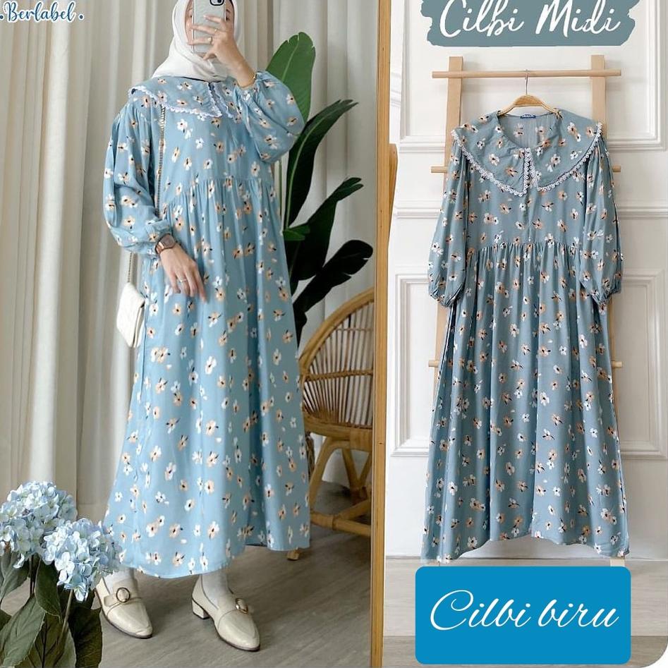 KLK.21Jl22ᴺ– Midi dress/ midi dress rayon/ midi dress jumbo/ midi dress muslim / Dress muslimah / mi