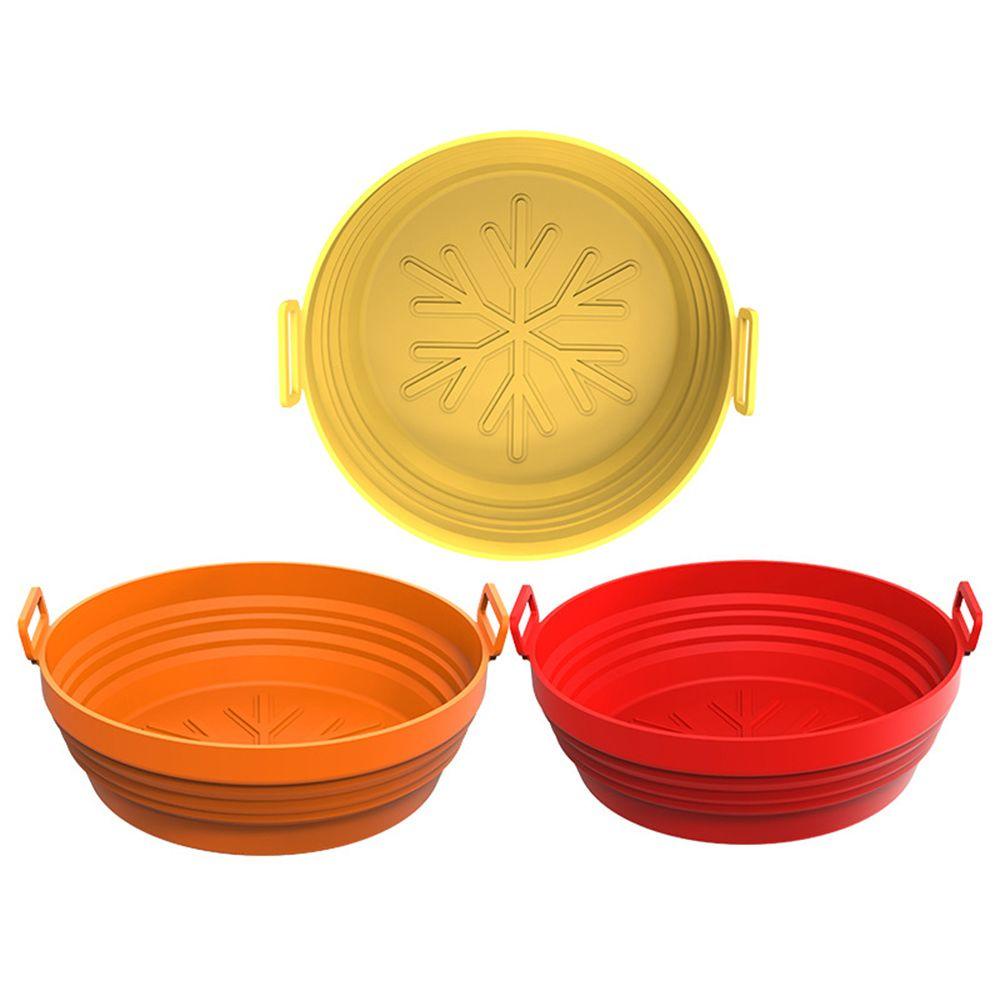 Pineapple Air Fryer Silicone Pan Cooking Soft Roasting Basket Pizza Plate Baking Pan Rumah Lipat