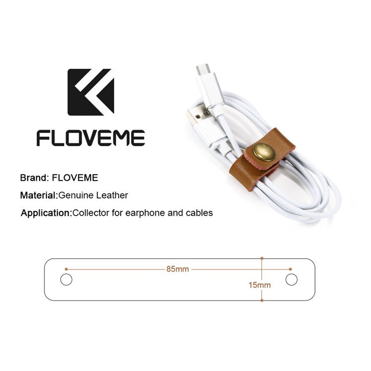 Kabel Organiser Floveme Kulit Asli