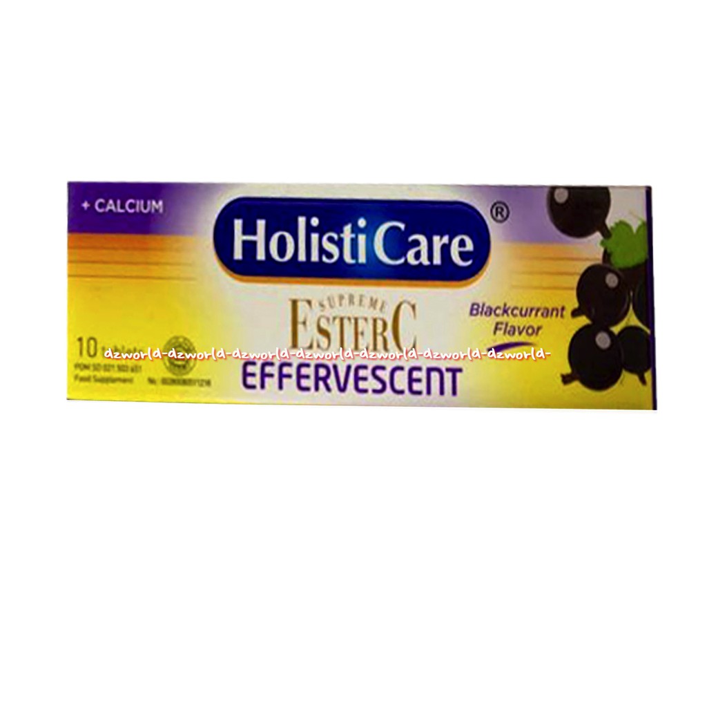 Holisticare Ester C Effervescent Plus Kalsium 10Tablet Rasa Jeruk meningkatkan daya tahan tubuh