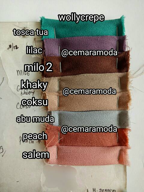 Kain woolycrepe PER 0.5meter / wollycrepe wolicrepe / wolycrepe / wollicrepe / wollicrep / wollycrep / kain kebaya hijab instant jilbab instan kerudung pasminah segitiga gamis