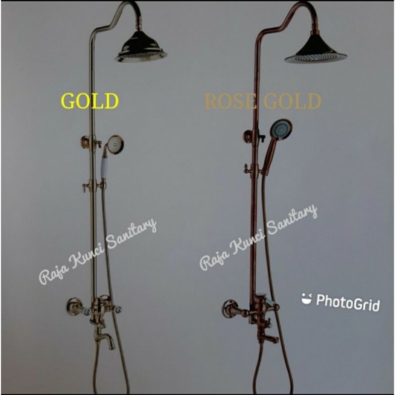 Shower Tiang/Column/Panas Dingin/Shower Set/Classic/Gold/Rose Gold