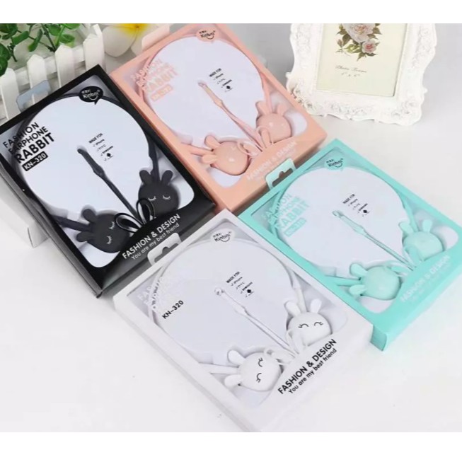 [KN-320] Headphone Headset Bentuk Kepala KELINCI Polos / Earphone Overhead Motif Kelinci Simple / Earphone Karakter Rabbit Head