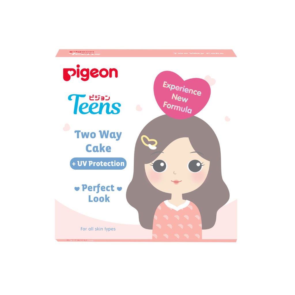 BPOM PIGEON Teens Two Way Cake 14Gr / Refill Bedak Padat Mengandung Foundation