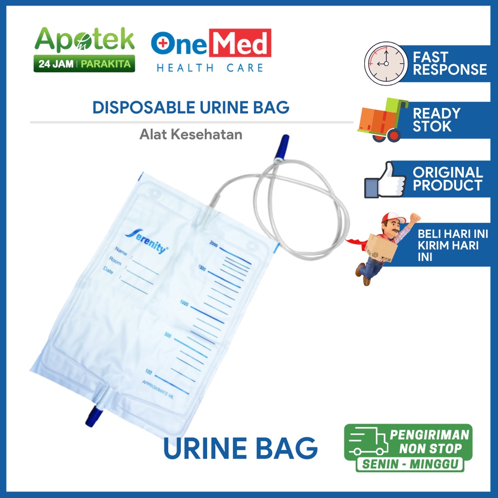 Urine Bag Umum Digunakan untuk menampung urine orang dewasa
