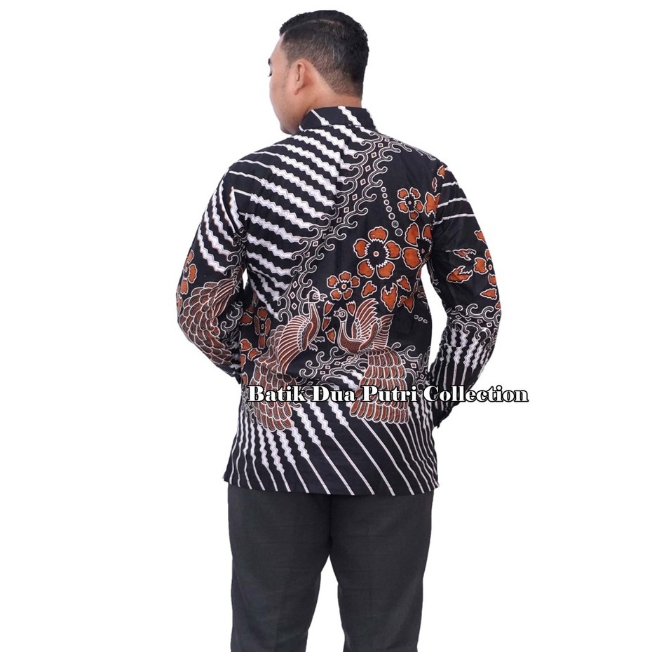 Couple Batik Blouse Kemeja Batik Lengan Panjang Motif Manuk Cinta By Batik Dua Putri Collection