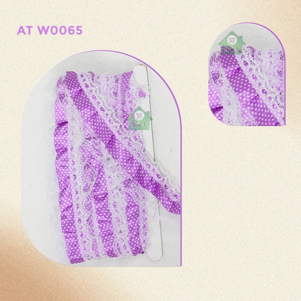 Renda Giper Bordir Baju / Rok Motif Polkadot ATW65