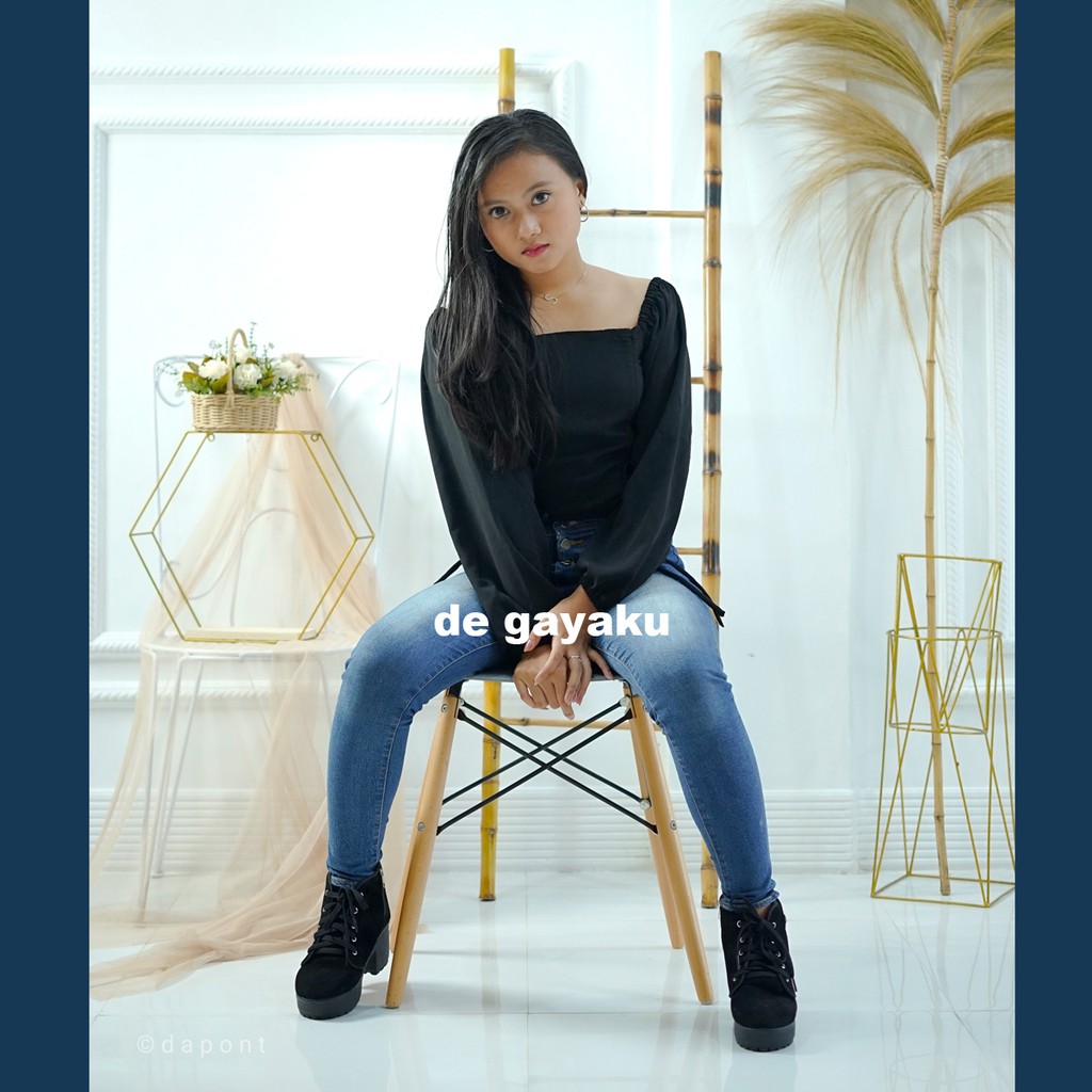 BLOUSE/BLOUSE WANITA/PAKAIAN WANITA hitam