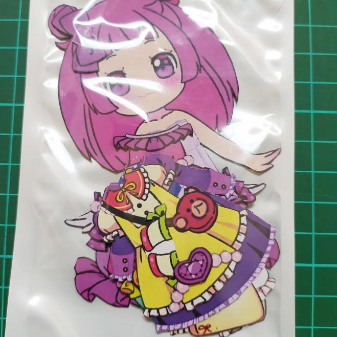 ￣➧ Bongkar pasang baju kertas magnet Dress up doll busy page Purple (Pasti murah)