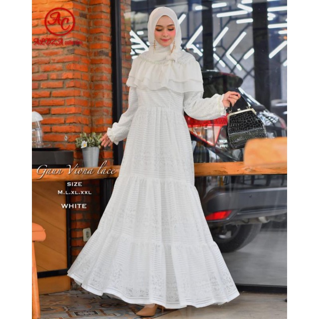 Gaun viola//gamis aldza //fashion muslim//gamis lebaran