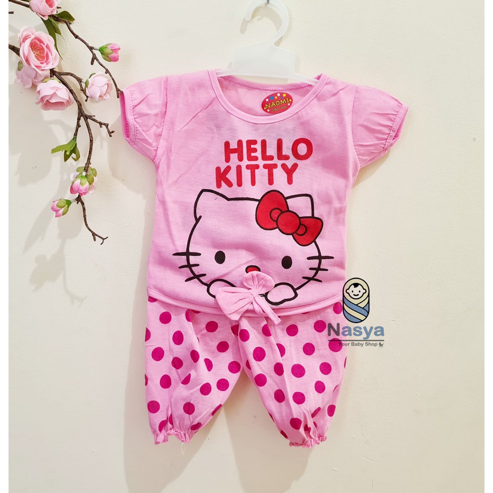 [N-010] Baju Bayi New Born hello kitty / Setelan sehari-hari anak perempuan (0-6 bulan)