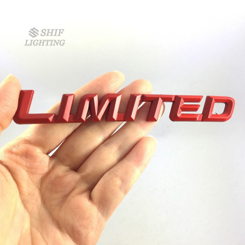 1pc Stiker Emblem / Badge Tulisan Limited Bahan Metal Untuk Bagasi Belakang Mobil