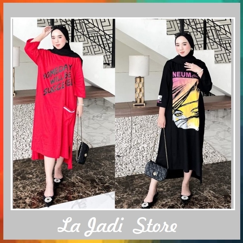 NEUM MUSLIM - LONG TUNIK KAOS NEUM ORIGINAL/TUNIK NEUM/TUNIK WANITA/TUNIK KAOS/PAKAIN WANITA SIZE L 