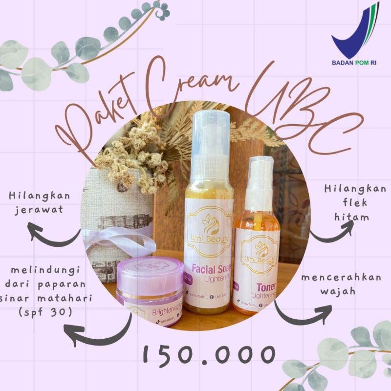 CREAM UBC 1 PAKET ORI UMI ALFATIH TERAMPUH GRATIS ONGKIR