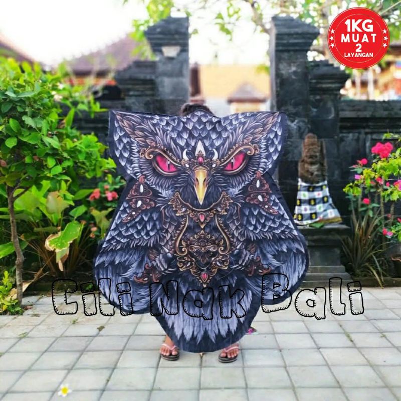 Layangan Bali Murah Celepuk Burung Hantu Print 1,3meter Motif 2