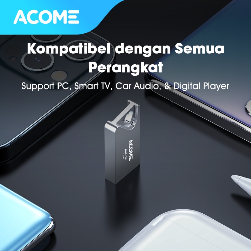 Acome Full Metal High Speed Flashdisk Memory 16GB 32GB Garansi Resmi 1 Tahun seri AMF